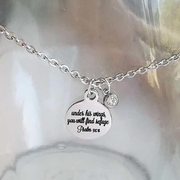 Christian Bible Verse Scripture Necklace - Picture 2 of 3